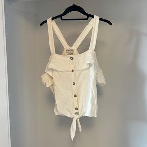 Texture & Thread x Madewell tanked crop top in size L, crosses in the back